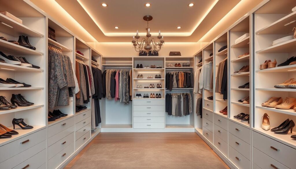 Walk-in closet layout