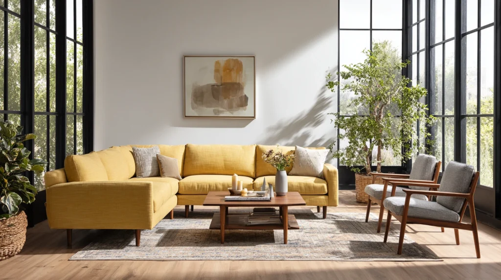 12 Mid-Century Modern Living Room Design Ideas For Small Spaces.