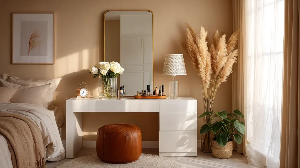 Chic and Sleek: 10 Modern Bedroom Makeup Vanity Décor Ideas.