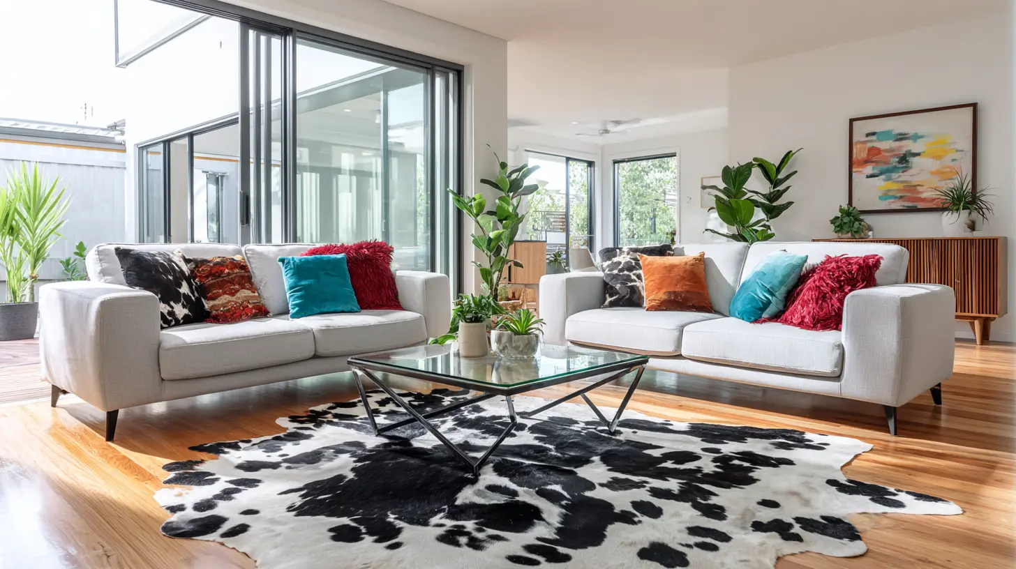 cowhide rug décor ideas
