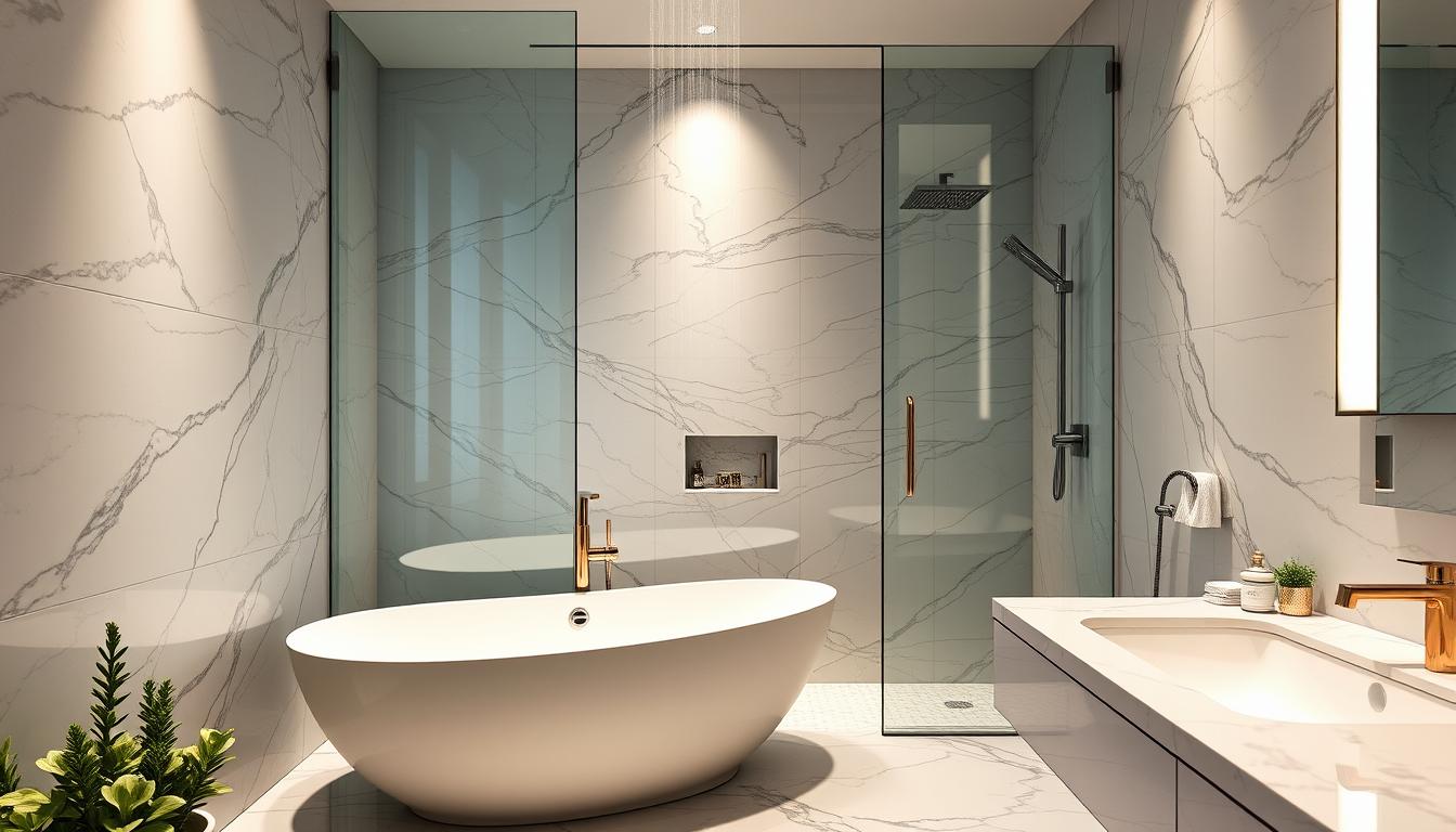 Double the Luxury: 10 Ideas For A Walk-In Shower With a Tub Inside.