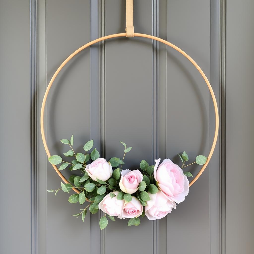 minimalist front door wreath