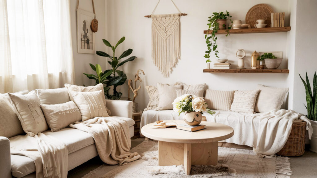 boho living room décor