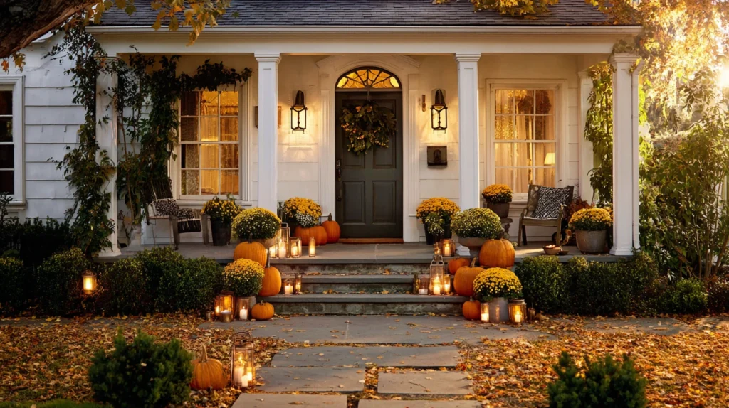 Outdoor fall décor for the prefect curb appeal